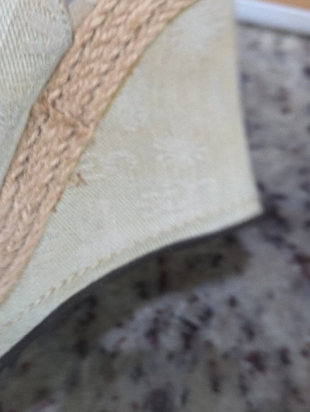 UGG Women's Neutral Canvas Wedge Slingbacks with Tan Trim - Picture 10 of 10